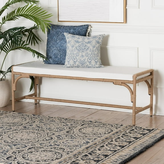bali & pari Nasim Boho Benches & Banquette, Natural Brown