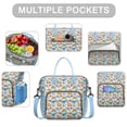 thumbnail image 2 of White Colorful Dinosaurs Pattern Womens Lunch Box for Work,Insulated Large Lunch Bag for Tween and Teen,Loncheras Para Mujer,Leakproof Adult Lunch Bag for Work,Beach,Travel,Picnic,Camping, 2 of 7