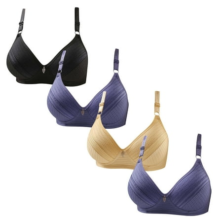 Gnurob Lace Bras for Womens Push Up Wireless Bralettes Breathable Brassiere 3 Pack Plus Size Bralette Comfort Adjustable Straps Bra Sports Wear Clearance Saving A03-Black XX-Large