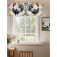 thumbnail image 2 of Navy Blue Retro Rooster Curtain Valances for Windows, Watercolor Animals Kitchen Valance Window Treatment, Light Filtering Block Curtains for Bathroom/Bedroom/Living Room 60'' x 18'', 2 of 9