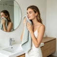 thumbnail image 6 of 2-Pack Cotton Waffle Weave Towels – Soft, Absorbent, Quick-Drying Hand Towels for Bathroom, Kitchen & Home Use, Fiber-Free and Easy to Care For, 6 of 6