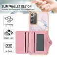 thumbnail image 3 of TECH CIRCLE Stylish Case for Samsung Galaxy S21+ (6.7") - Premium TPU/PU Leather Phone Case [Built-in Wallet Feature] Lightweight Cute Marble Durable Cover, Pink, 3 of 6