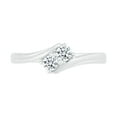 thumbnail image 2 of DGOLD 10kt White Gold Round White Diamond Classic Two Stone Ring (1/3 cttw), 2 of 4