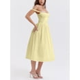 thumbnail image 3 of Sunloudy Vestido midi de verano para mujer, sin mangas, sin espalda, color sólido, cintura alta, vestido de fiesta Sunloudy moda, 3 of 5