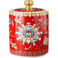 thumbnail image 1 of Enamel Ceramic Tea Caddy Tea Canister Tea Storage Container Tins Jar with Airtight Lid Water-proof Tank for Tea  Coffee  Herb  Sugar  Spice  Nuts, 1 of 3