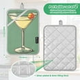 thumbnail image 6 of Yayeee Pot Holders Kitchen Heat Resistant with Pocket 7"x9.8" Cotton Oven Cooking Hot Pads, Lemon Glass, 6 of 7