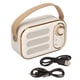 thumbnail image 1 of Altavoz Bluetooth Estéreo Sonido HiFi Carga USB Altavoz Inalámbrico Portátil Retro Para Viajes En Casa Blanco, 1 of 15