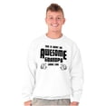 thumbnail image 4 of What An Awesome Grandpa Looks Like Men's Big & Tall Crewneck Sweatshirt Brisco Brands 4X, 4 of 5