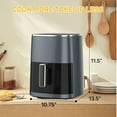 thumbnail image 4 of Beddle 6 Qt Compact Air Fryer Toaster Oven with Digital LED Touchscreen Electric Hot Oven, Oilless Multifunctional Cooker with Auto Shut-Off,Gray, 4 of 7