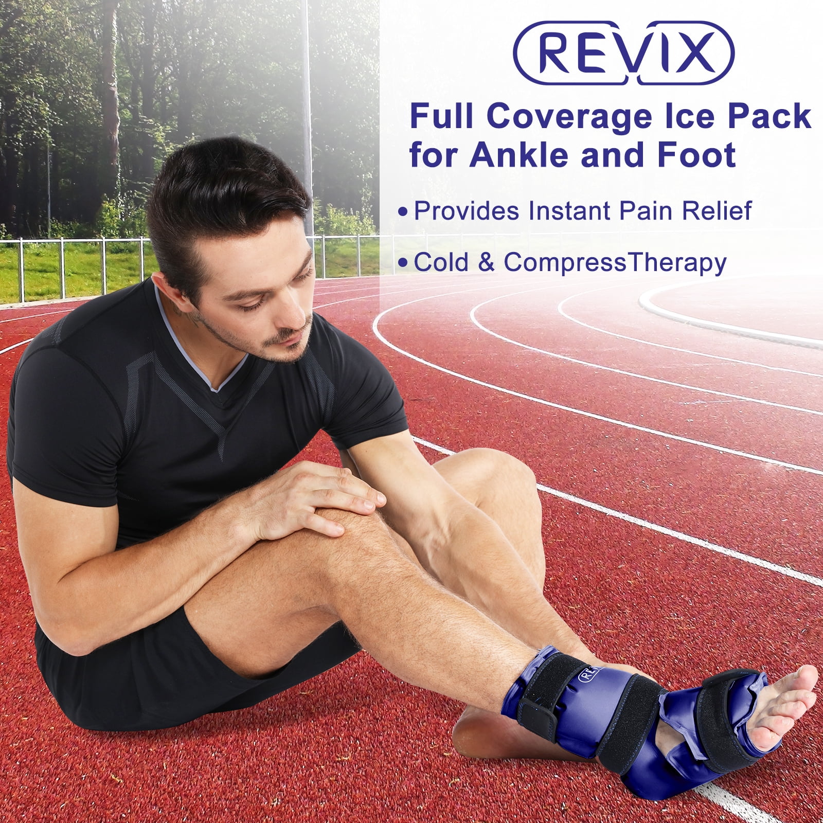 REVIX Ankle Ice Pack for Foot Injuries, Tendonitis, Plantar Fasciitis