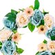 thumbnail image 5 of de hojas , de flores artificiales, de vegetación de primavera y verano para decoraciones de ventana de pared de rosado Soledad Corona colgante de puerta delantera, 5 of 6
