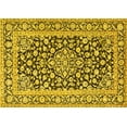 thumbnail image 1 of Ahgly Company Machine Washable Indoor Rectangle Persian Yellow Traditional Area Rugs, 7' x 9', 1 of 4