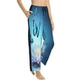 thumbnail image 2 of Daiia Butterflies And Waterlily In Water Women's Sleep Pant with Pockets and Drawstring,Pajama Pants-Medium, 2 of 9