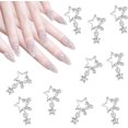 thumbnail image 1 of 20 dijes de uñas con forma de estrella, diamantes de imitación de aleación 3D, dijes artísticos para uñas, cristales brillantes, gemas para uñas para decoración de manicura DIY, accesorios para uñas, 1 of 5