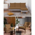 thumbnail image 6 of Vintage Rattan Couch Cushion Covers Stretch, Washable Sofa Seat Covers Individual Seat Cushion Sofa Slipcovers Minimalist Abstract Wicker Texture Brown Couch Cover Furniture Protector M-1PCS, 6 of 7