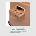 thumbnail image 3 of Indoor Outdoor  Portable Toilet with Non-slip Mat Brown Lightweight & Compact for Camping, Boat, Van, Emergency Use, 3 of 9