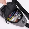 thumbnail image 2 of Bolso de pecho informal y cómodo para hombre, de tela Oxford, para deportes, viajes, con caja registradora, tipo bandolera, 2 of 4