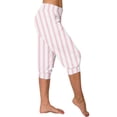 thumbnail image 2 of XuJwPNcy Capri Pants for Women Summer Stripe Print Cinch Bottom Capris Casual Elastic Waist Soft Active Stretch Pants, 2 of 6