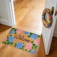 thumbnail image 2 of Hilingoto Hydrangea Door Mat, outdoor rug,Vibrant Hydrangea Doormat Outdoor, Hydrangeas Outdoor Mat for Spring, Floral Doormat for Summer, Welcome Mat Floral, Coir Spring Door Mat, 2 of 7
