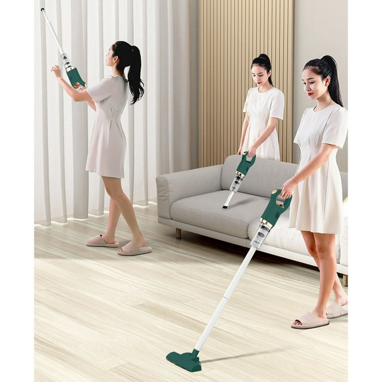 ESULOMP Cordless Stick Vacuum Cleaner For Mite Suction and Dust Removal Device with 4500Pa High Suction Power Floor Mopping W45 Green