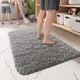 thumbnail image 6 of Softlife Machine Washable Microfiber Bathroom Mat Non Slip Bath Mat for Bathroom Soft Absorbent Shaggy Bath Rugs,20"x32",Gray, 6 of 9