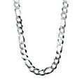 thumbnail image 2 of Mens White Gold Chain - Solid Figaro Chain  - Silver / 10K / 14K, 2 of 7