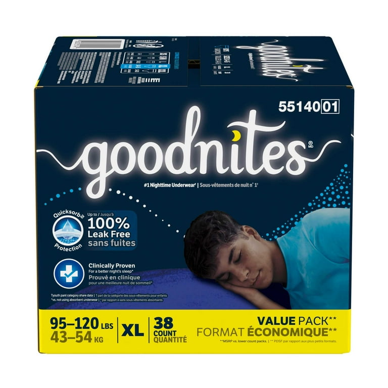 goodnites男の子用 XL13枚入 Goodnites Boys' Nighttime Underwear - XL - 63ct : Target