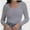 Gray, variant on Womens Long Sleeve Scoop Neck Shirts Knit Tops Slim Fitted Tees Basic Casual Fall Outfits