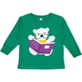 thumbnail image 3 of Inktastic Bear Going to School, Polar Bear, Cute Bear, Books Boys or Girls Long Sleeve Toddler T-Shirt, 3 of 5
