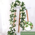 thumbnail image 4 of Guirnalda de rosas artificiales, 4 Uds., 220cm, con hoja de hiedra, rosa Artificial, 4 of 4