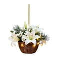 thumbnail image 1 of Christmas Flower Basket Hanging Ornaments Flower Basket Pendant Acrylic Flowers Baskets Ornaments For Christmas Parties Xmas Trees Home Decor 2D Flat, 1 of 1