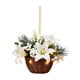 thumbnail image 1 of Adorno navideño de cesta de flores | Colgante acrílico plano 2D | Decoración festiva para árboles de Navidad, coronas y decoración del hogar | Diámetro de 3,14 pulgadas, 1 of 1
