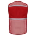 thumbnail image 2 of inlzdz Safety Vest for Men Women High Visibility Vest Safe Reflective Top Reflective Strips Work Red 180, 2 of 7