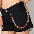 thumbnail image 4 of Amaiiu Candy-colored Trousers Chain Punk Clear Pants Chains Ins plastic Waist Link Pocket Charm Accessories Women Men Wallet Purse, 4 of 6