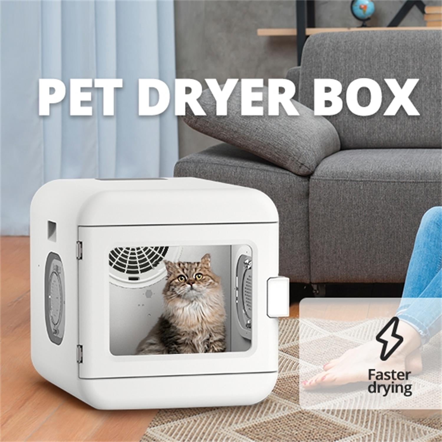 Pefilos 22" Pet Hair Dryer Box, Ultra Quiet Blow Dryer 6L Capacity for Cats and Small Dogs