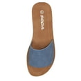 thumbnail image 2 of Soda Shoes Women Flip Flops Basic Plain Slippers Slip On Sandals Slides Casual Peep Toe Beach EFRON-S Blue Denim 5.5, 2 of 2