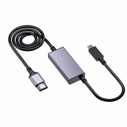 4K USB C to HDMI Adapter with PD60W Charging for Laptop Tablet Double Monitor Setups for ipad,Steam deck,ROG ALLY Devices