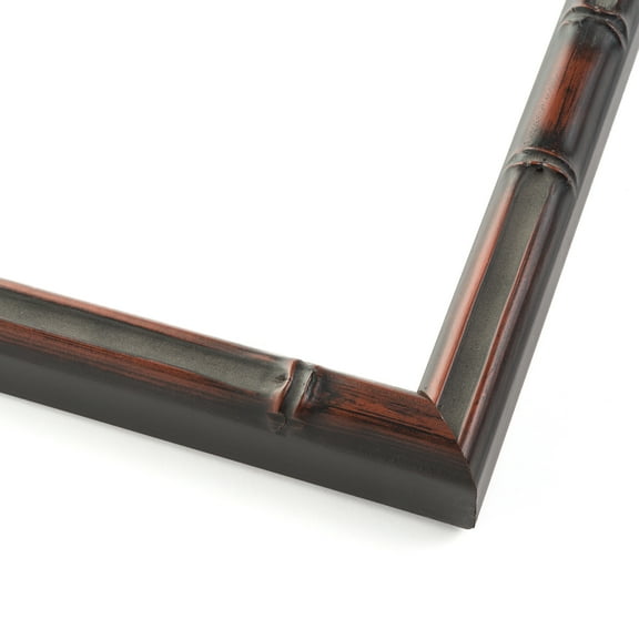 20x16 Brown Thin Bamboo Picture Frame - UV Acrylic, Foam Board Backing, Hanging Hardware