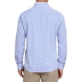 thumbnail image 3 of CAMISAS DE NEGOCIO DE MANGA LARGA PARA HOMBRES CON PATRÓN A CUADROS XL AZUL GRIS, 3 of 5