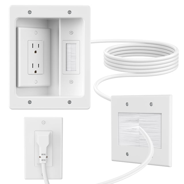 Kit corrector de cables Celendor In Wall con placa de pared