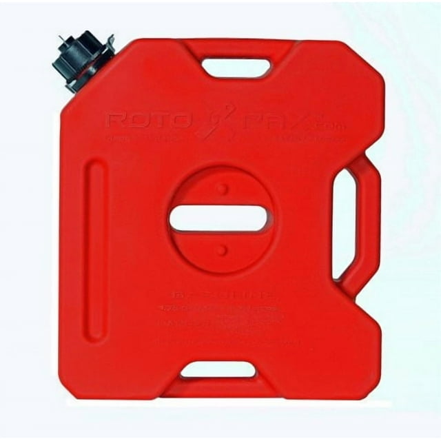 Rotopax Liquid Storage Container RX-1.75G Red; 1.75 Gallon; Bolt-On/Free Standing; Formulated Plastic; EPA And CARB Compliant; Designed To Hold Gas; With Spout; Mounting Kit Sold Separately