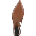 thumbnail image 5 of Franco Sarto Women's Tobacco Leather A-Gena Slingback Pointed Toe Pumps 11M, 5 of 5