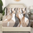 thumbnail image 3 of Erosebridal Minimalst Sheet Set Full for Adult, Abstract Ombre Bedding Sets Full Size, Stripes Decor 4 Pieces, 3 of 7