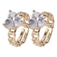 thumbnail image 2 of Anillo exquisito y elegante de estilo europeo, moderno y con incrustaciones de corazón chapado en cobre y oro. Anillo ajustable abierto de 2 piezas., 2 of 8