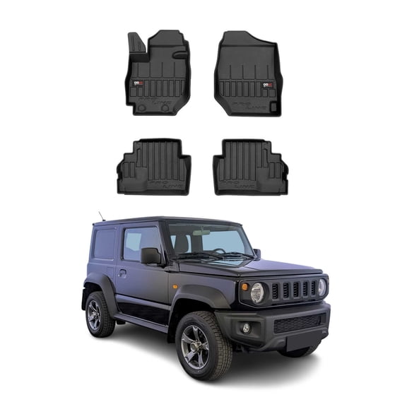OMAC Premium Floor Mats for for Suzuki Jimny 2019-2024 TPE Rubber Black 4Pcs