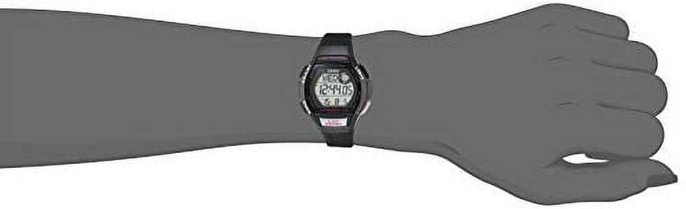 Casio Women's Step Tracker Watch, Black/Pink LWS2000H-1AV