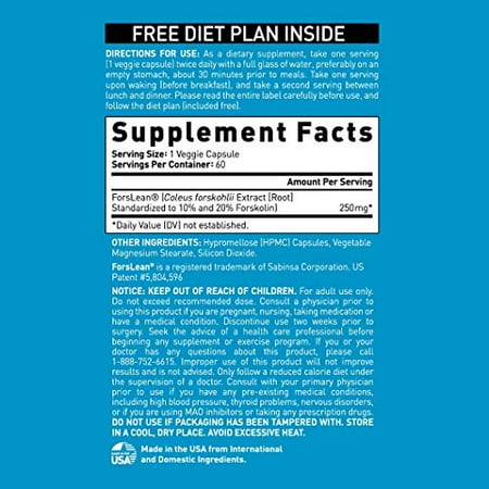 BioGenetic Labs Forskolin Lean & Tone - Weight Loss Pills - Body Toning Formula Fat Burner and Maintenance of Muscle Mass For Men and Women Appetite Suppressant - 60 Capsules - Vegetarian