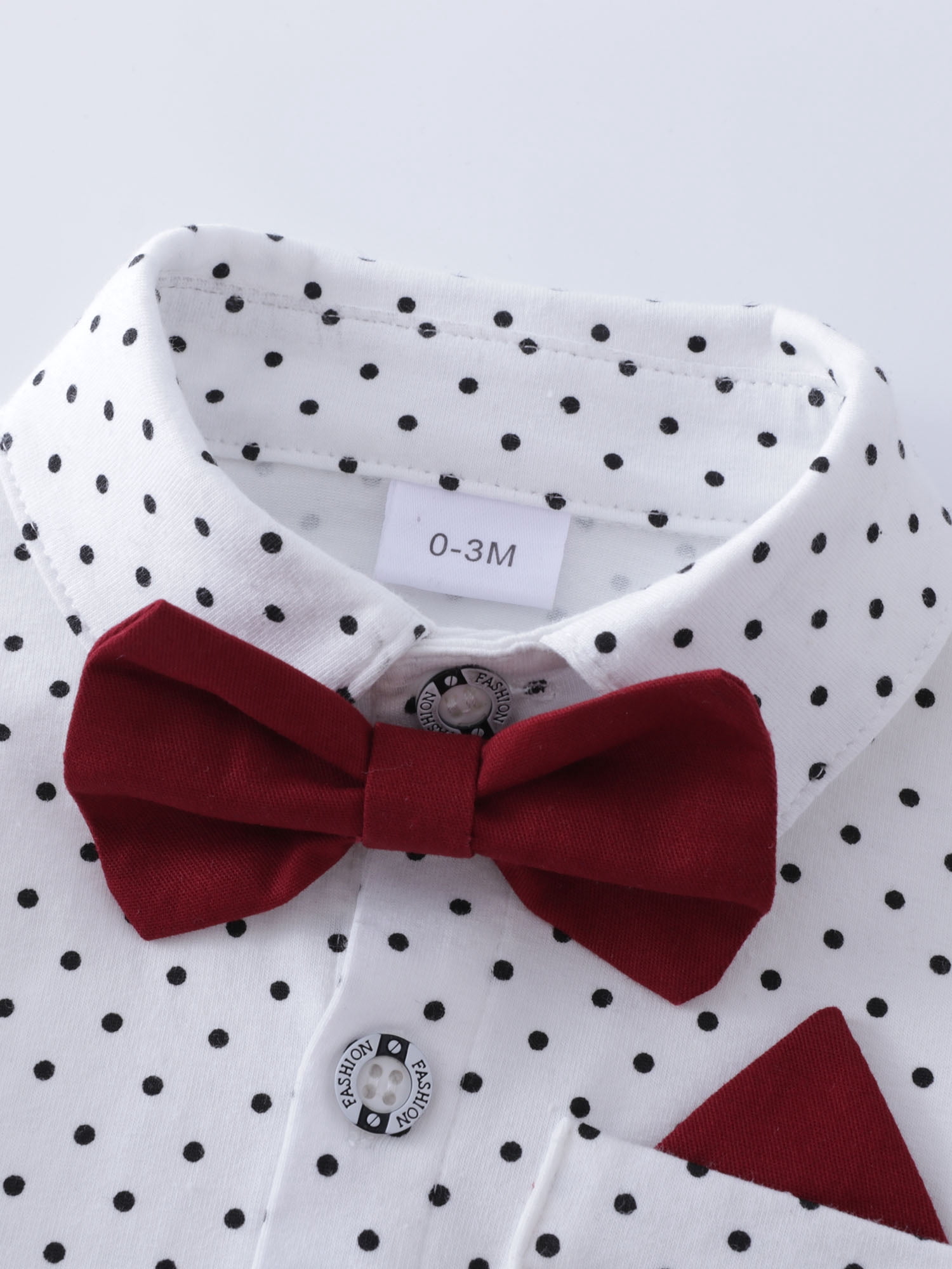 SANMIOI Infant Baby Boy Clothes 0-24 Months Gentleman's Suit Outfit Formal Shirt Suspender Pants Hat Bowtie 4pcs