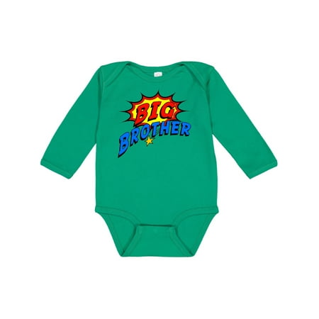 

Inktastic Big Brother Superhero Gift Baby Boy Long Sleeve Bodysuit