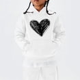 thumbnail image 2 of Mercatoo Girls Oversized Heart Hoodies Fall Winter Trendy Pullover Hoodie Pocket Personalized Graphic 𝐇ooded Sweatshirts, 2 of 5